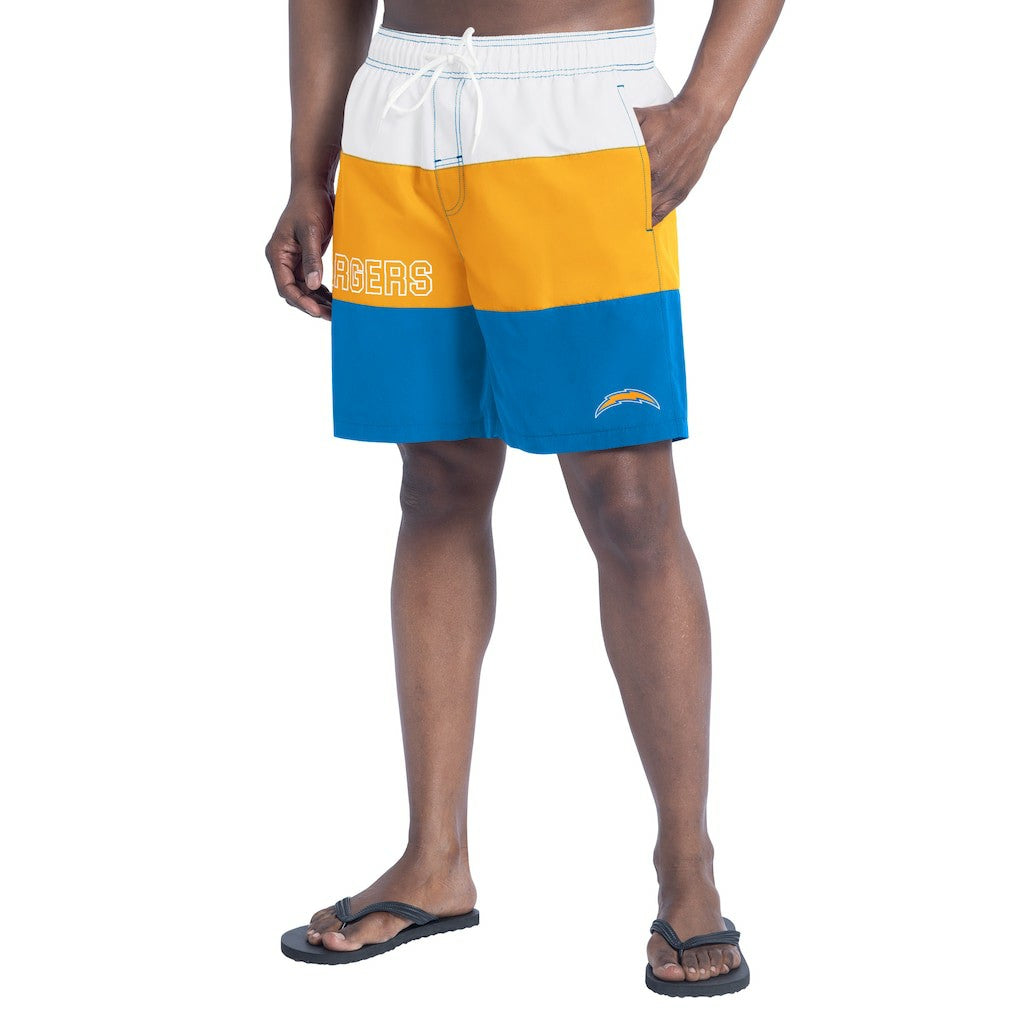 NFL Los Angeles Chargers G-III Sports by Carl Banks Sunrise Volley Swim Shorts