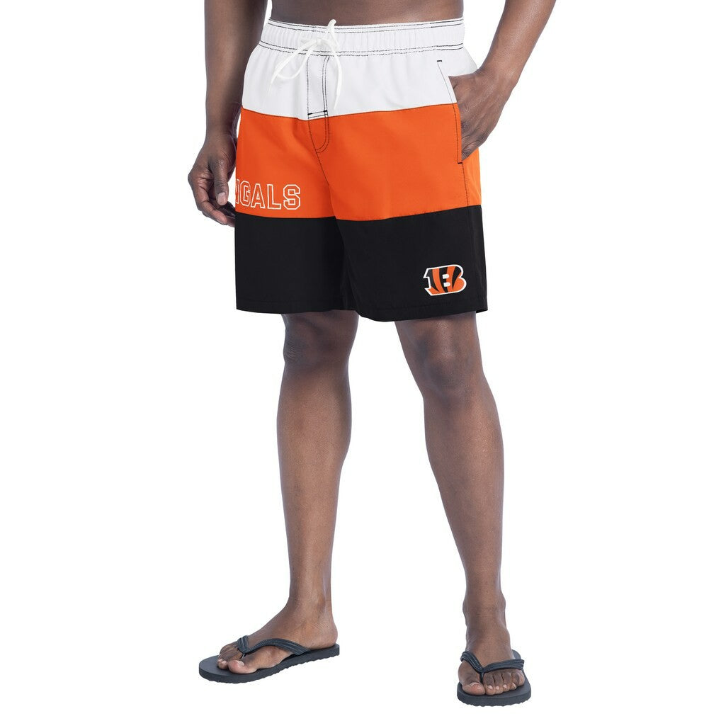 NFL Cincinnati Bengals G-III Sports by Carl Banks Sunrise Volley Swim Shorts