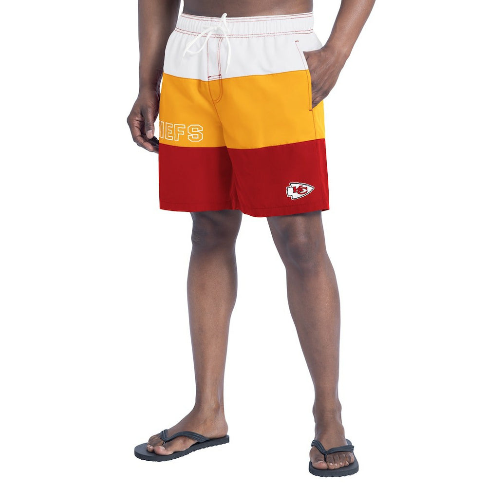 NFL Kansas City Chiefs G-III Sports by Carl Banks Sunrise Volley Swim Shorts