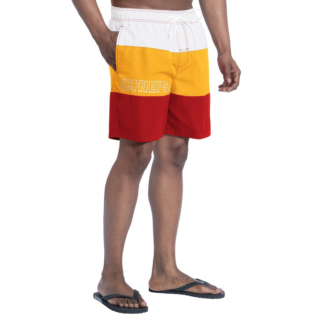 NFL Kansas City Chiefs G-III Sports by Carl Banks Sunrise Volley Swim Shorts