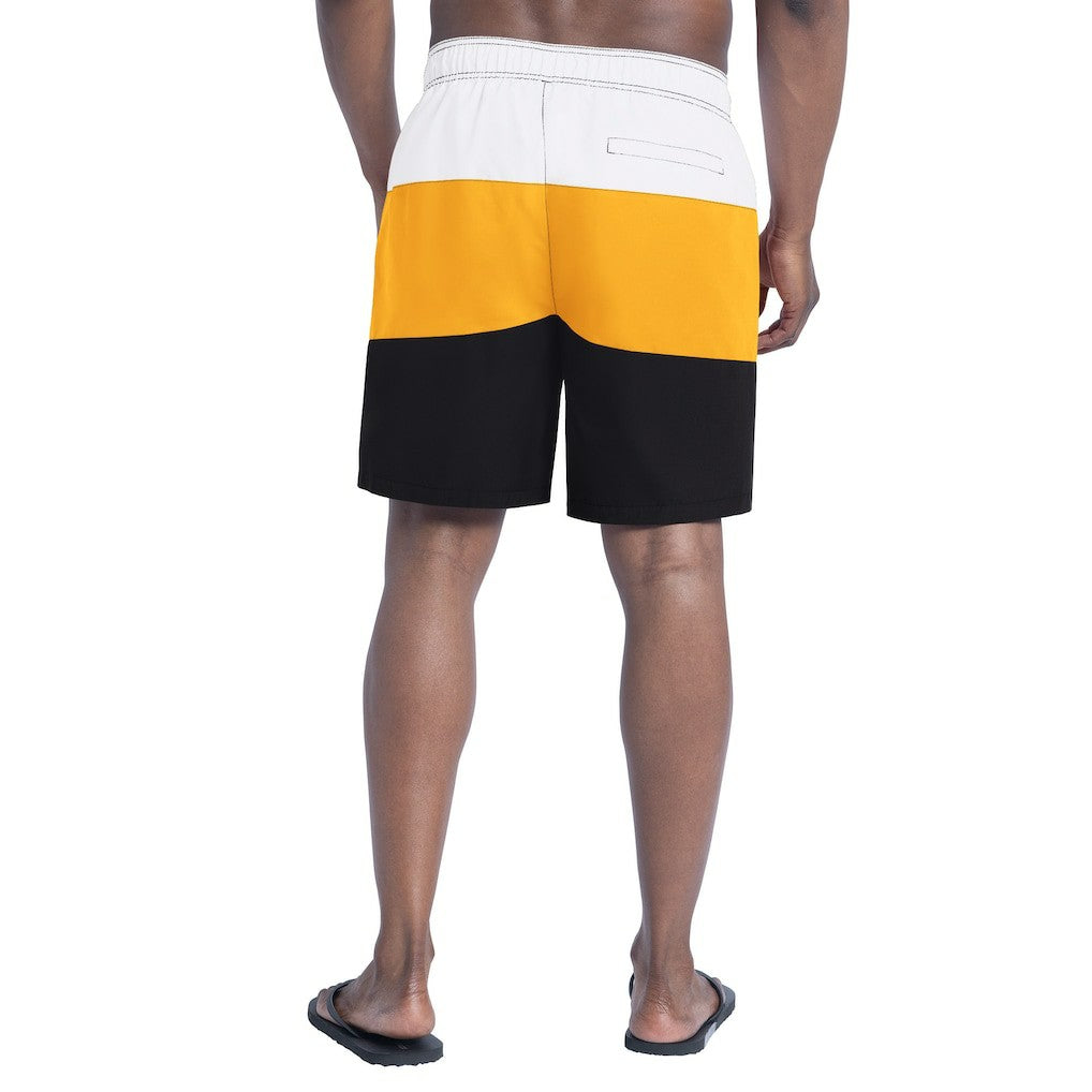 NFL Pittsburgh Steelers G-III Sports by Carl Banks Sunrise Volley Swim Shorts