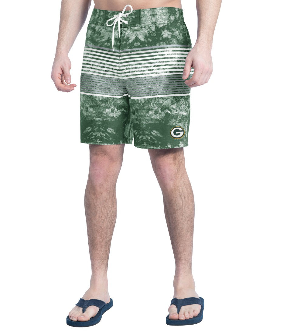 NFL Green Bay Packers G-III Sports by Carl Banks Horizon Volley Swim Shorts