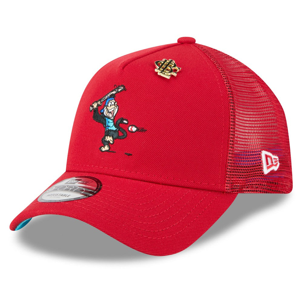 Los Angeles Angels 2025 Big League Chew A-Frame 9FORTY Adjustable Trucker Hat - Red | New Era