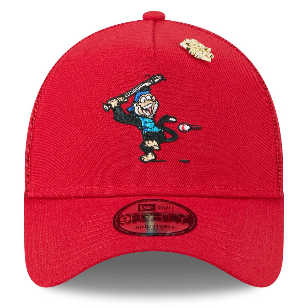 Los Angeles Angels 2025 Big League Chew A-Frame 9FORTY Adjustable Trucker Hat - Red | New Era