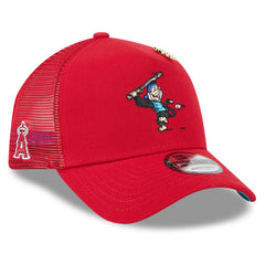 Los Angeles Angels 2025 Big League Chew A-Frame 9FORTY Adjustable Trucker Hat - Red | New Era