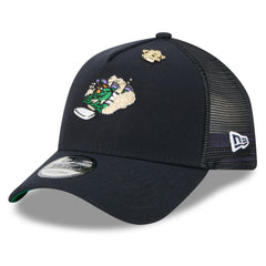 Boston Red Sox 2025 Big League Chew A-Frame 9FORTY Adjustable Trucker Hat - Navy | New Era