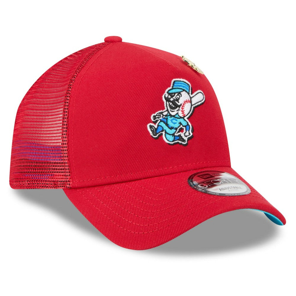 Cincinnati Reds 2025 Big League Chew A-Frame 9FORTY Adjustable Trucker Hat - Red | New Era