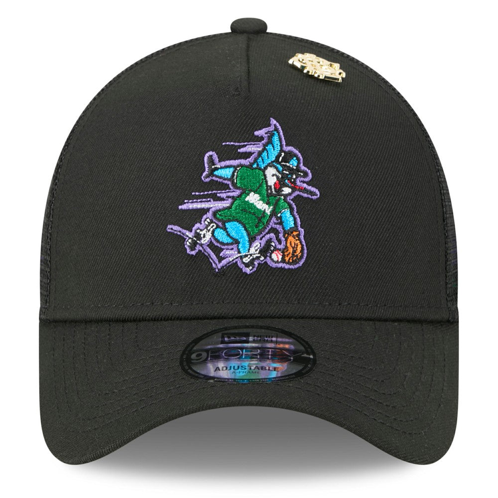 Miami Marlins 2025 Big League Chew A-Frame 9FORTY Adjustable Trucker Hat - Black | New Era