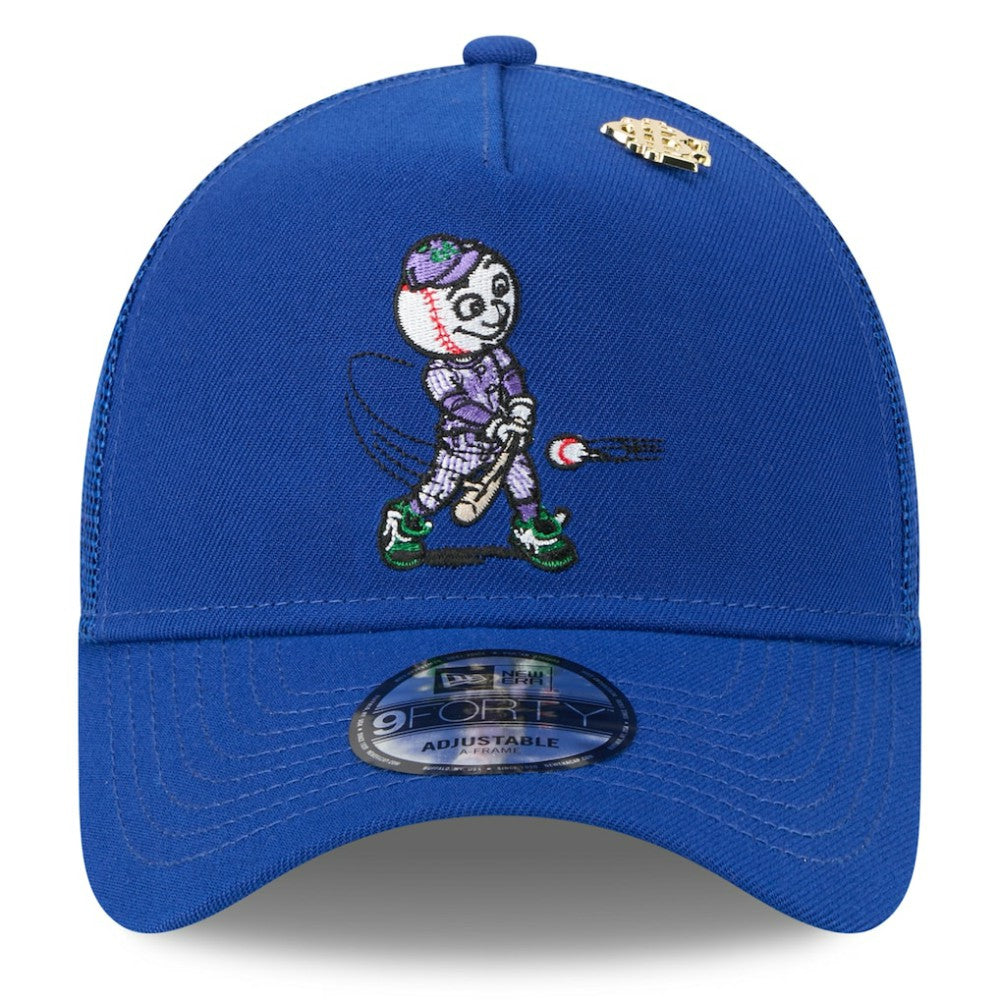 New York Mets 2025 Big League Chew A-Frame 9FORTY Adjustable Trucker Hat - Royal | New Era