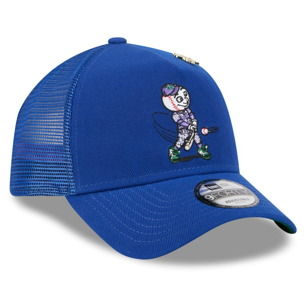 New York Mets 2025 Big League Chew A-Frame 9FORTY Adjustable Trucker Hat - Royal | New Era
