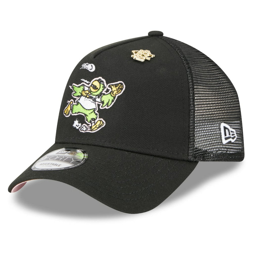 Pittsburgh Pirates 2025 Big League Chew A-Frame 9FORTY Adjustable Trucker Hat - Black | New Era