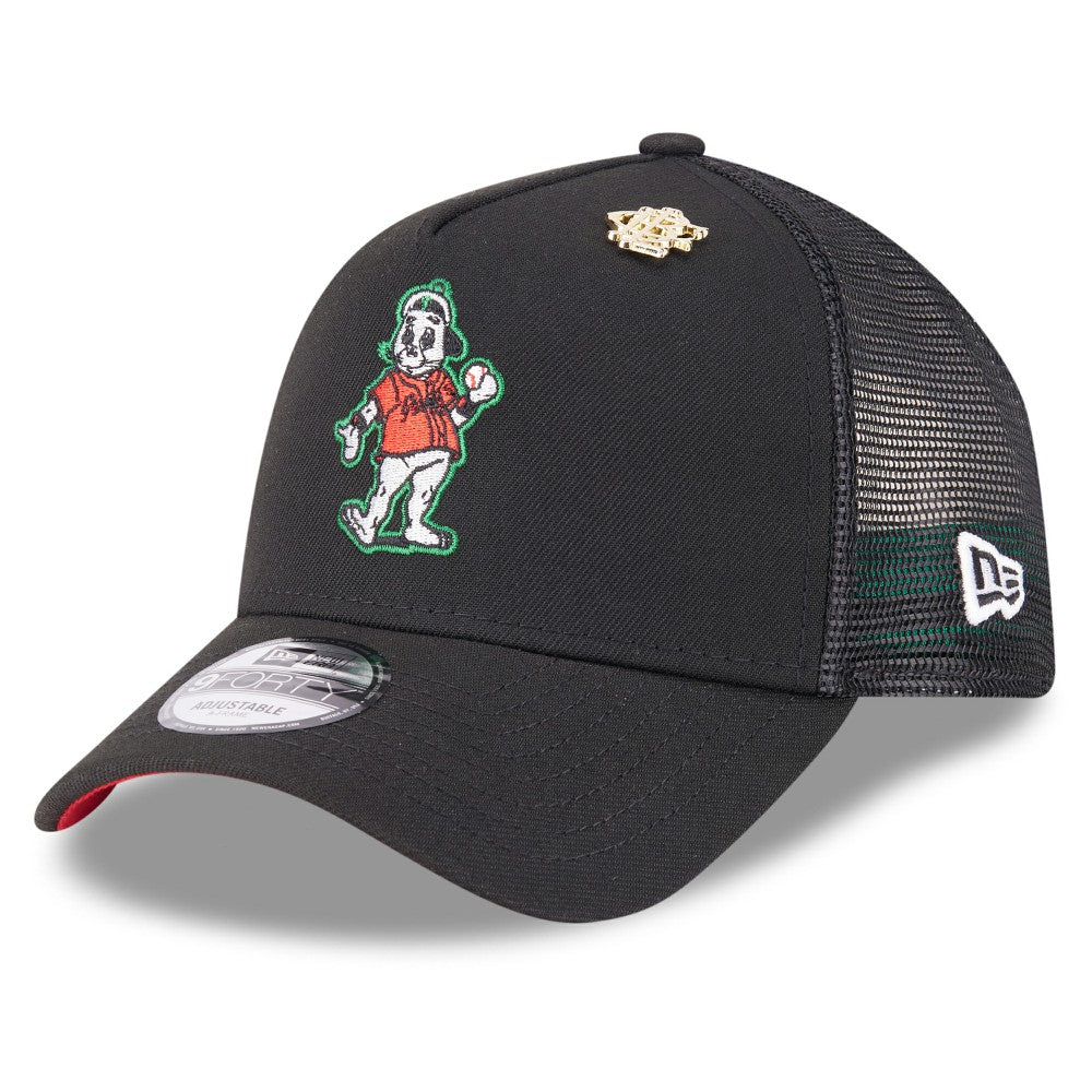 San Francisco Giants 2025 Big League Chew A-Frame 9FORTY Adjustable Trucker Hat - Black | New Era