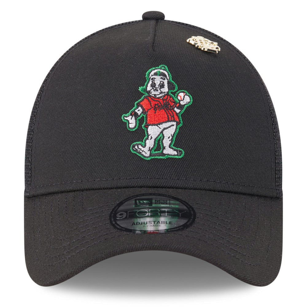 San Francisco Giants 2025 Big League Chew A-Frame 9FORTY Adjustable Trucker Hat - Black | New Era