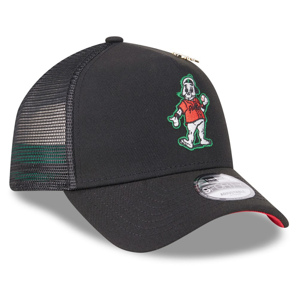 San Francisco Giants 2025 Big League Chew A-Frame 9FORTY Adjustable Trucker Hat - Black | New Era