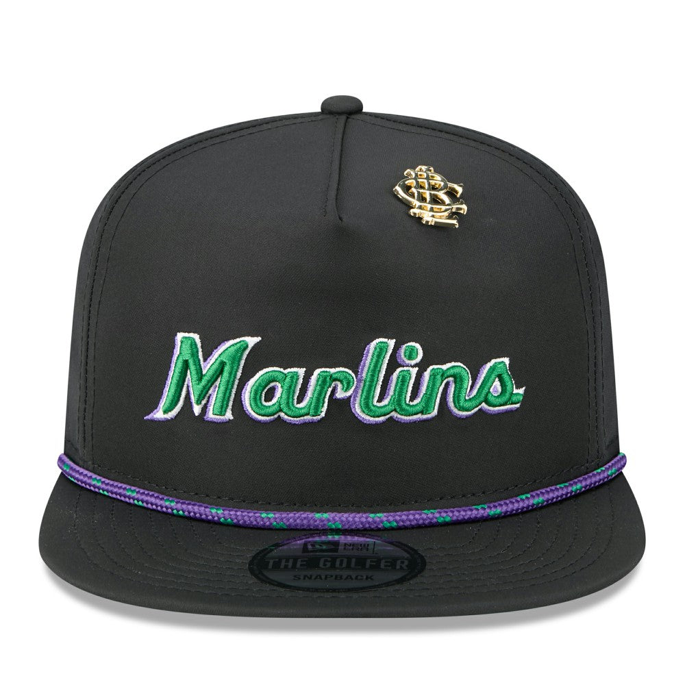 Miami Marlins 2025 Big League Chew Golfer Snapback Hat - Black | New Era