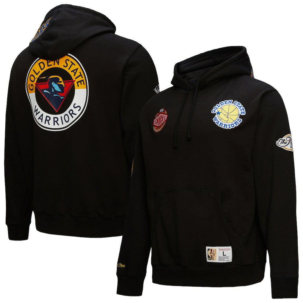 Golden State Warriors Hardwood Classics Blackout Collection Pullover Hoodie sale - Black | Mitchell & Ness cheap