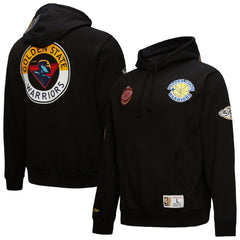Golden State Warriors Hardwood Classics Blackout Collection Pullover Hoodie sale - Black | Mitchell & Ness cheap