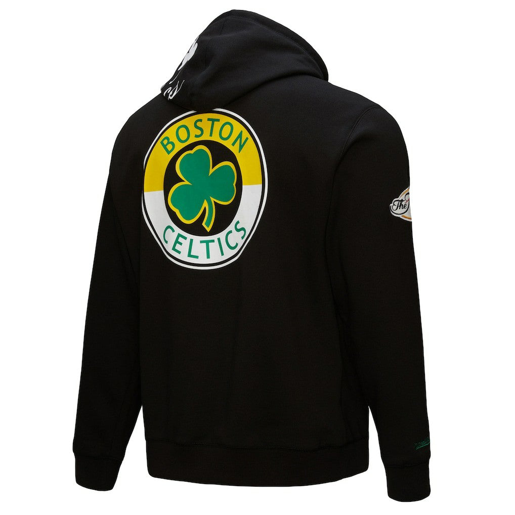 Boston Celtics Hardwood Classics Blackout Collection Pullover Hoodie - Black | Mitchell & Ness shop