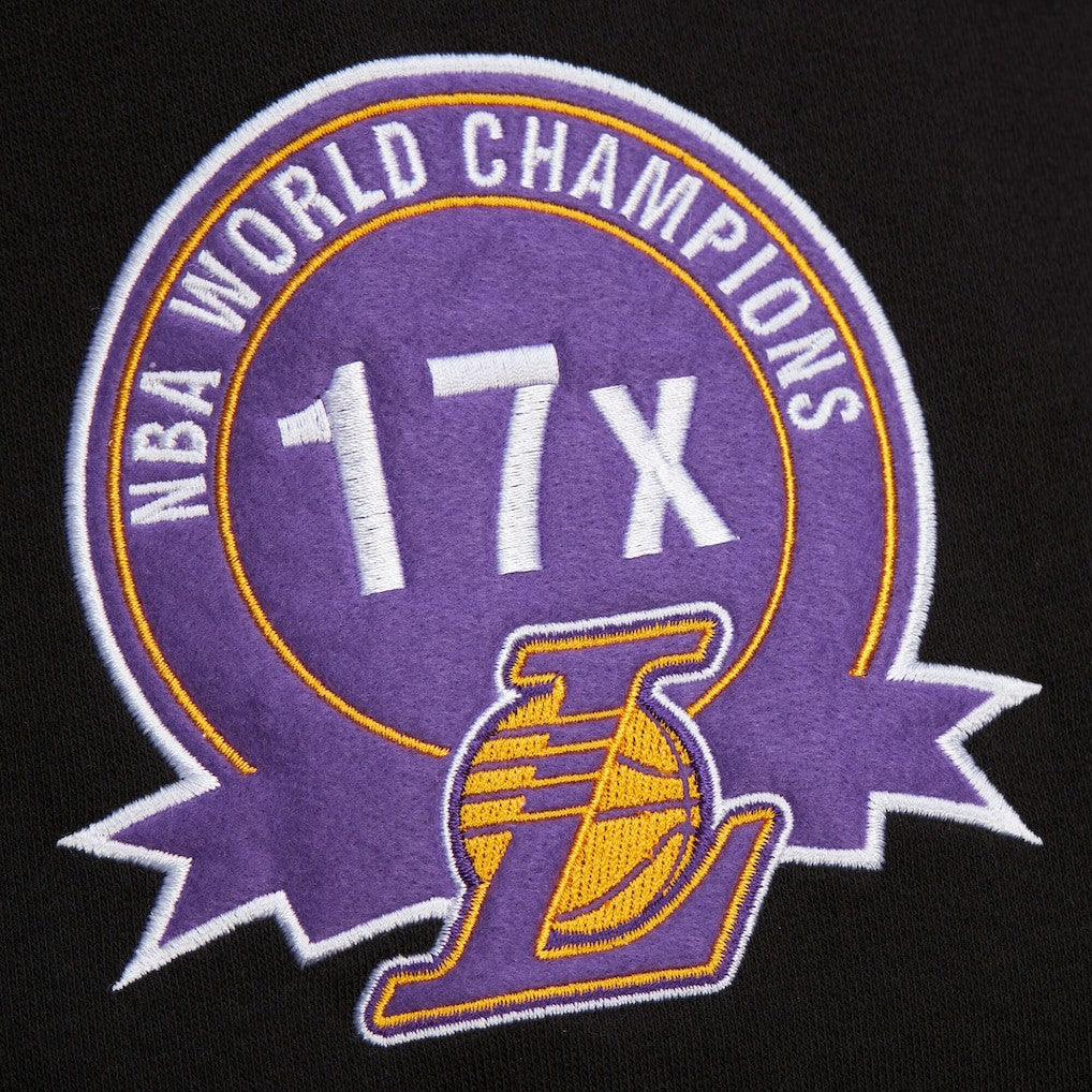 Los Angeles Lakers Hardwood Classics Blackout Collection Pullover Hoodie - Black | Mitchell & Ness shop