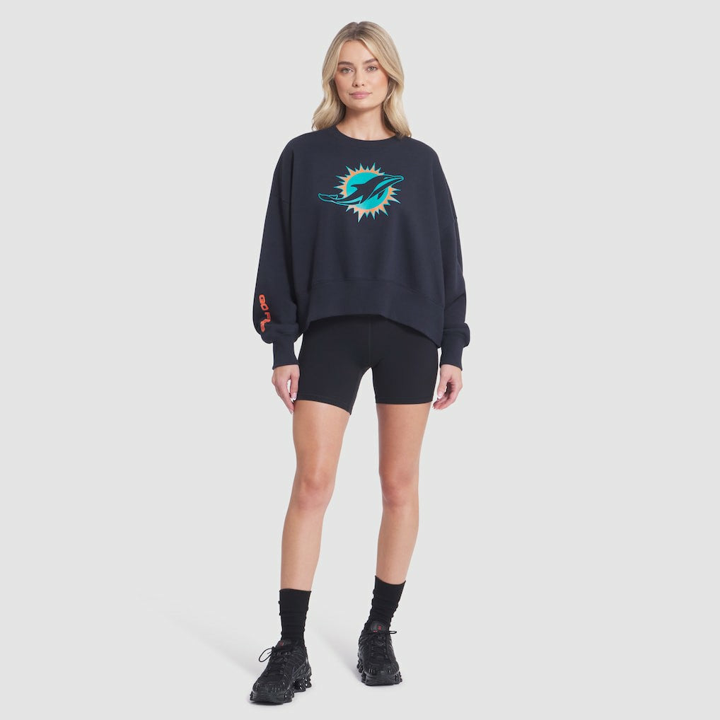 NFL Miami Dolphins Women's 2025 Rivalries Collection Oversized Phoenix Fleece Sweatshirt