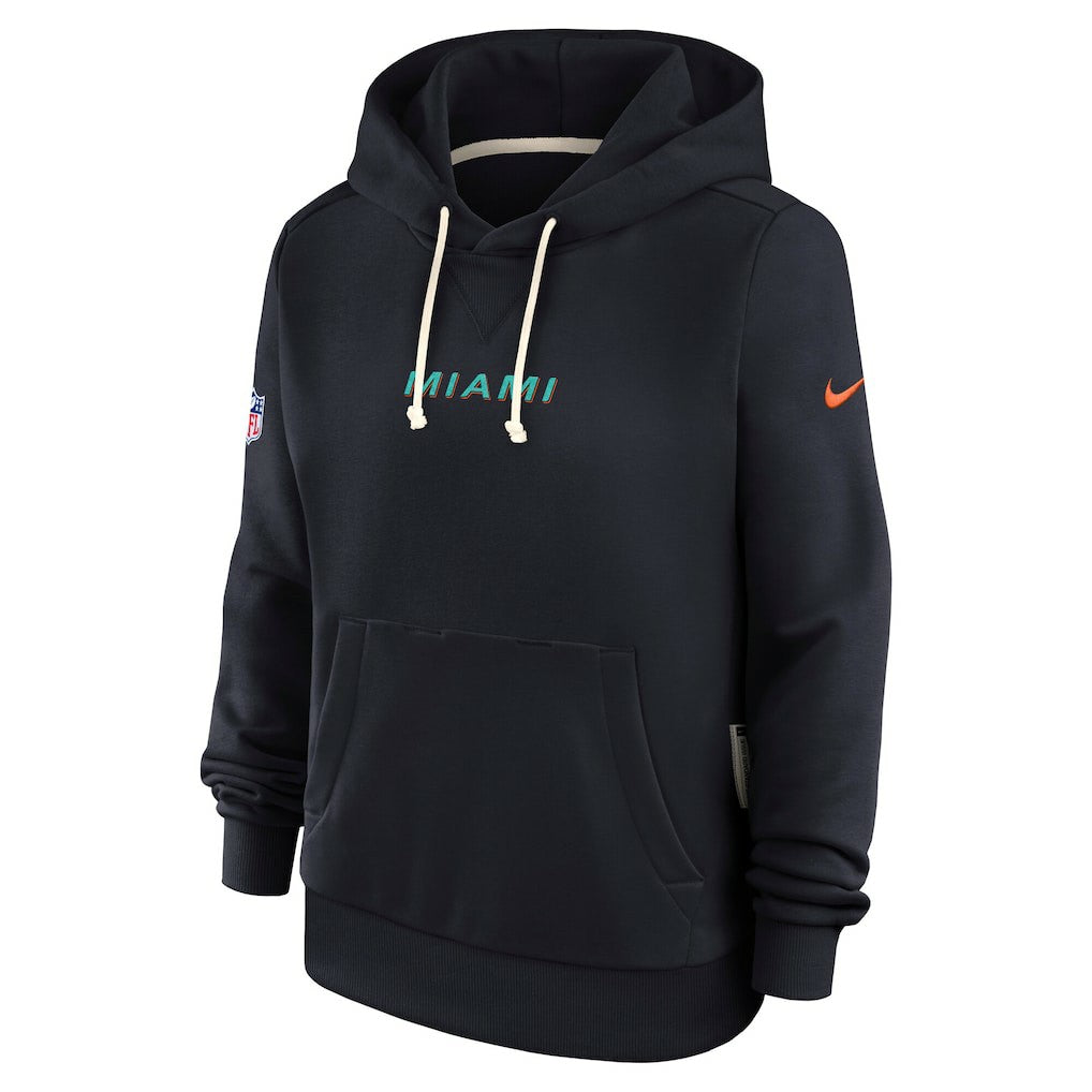 NFL Miami Dolphins Women's 2025 Rivalries Collection Standard Issue Sideline Dri-FIT Hoodie