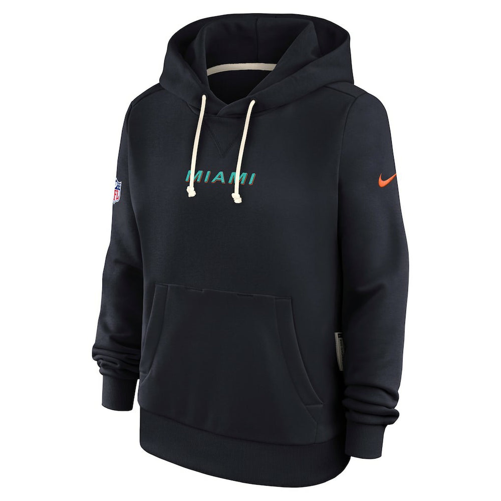 NFL Miami Dolphins Women's 2025 Rivalries Collection Standard Issue Sideline Dri-FIT Hoodie