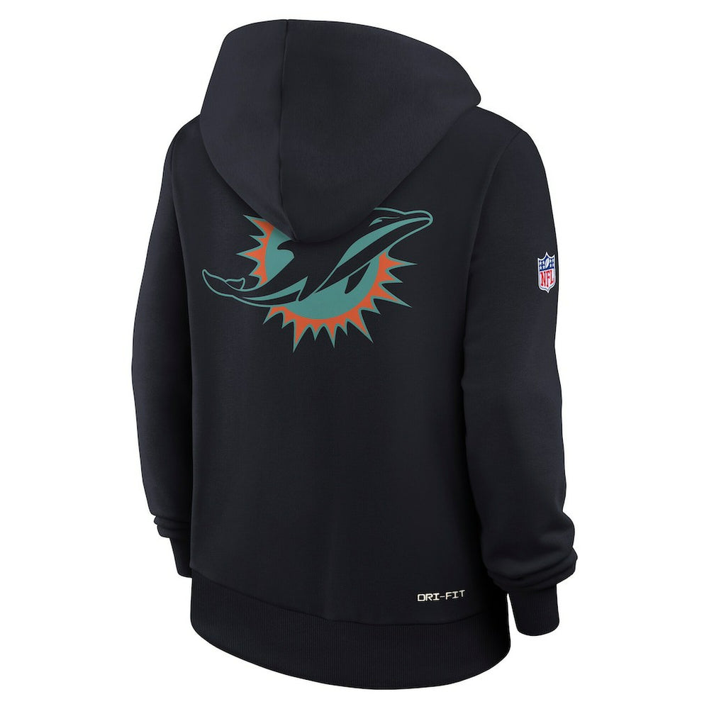 NFL Miami Dolphins Women's 2025 Rivalries Collection Standard Issue Sideline Dri-FIT Hoodie
