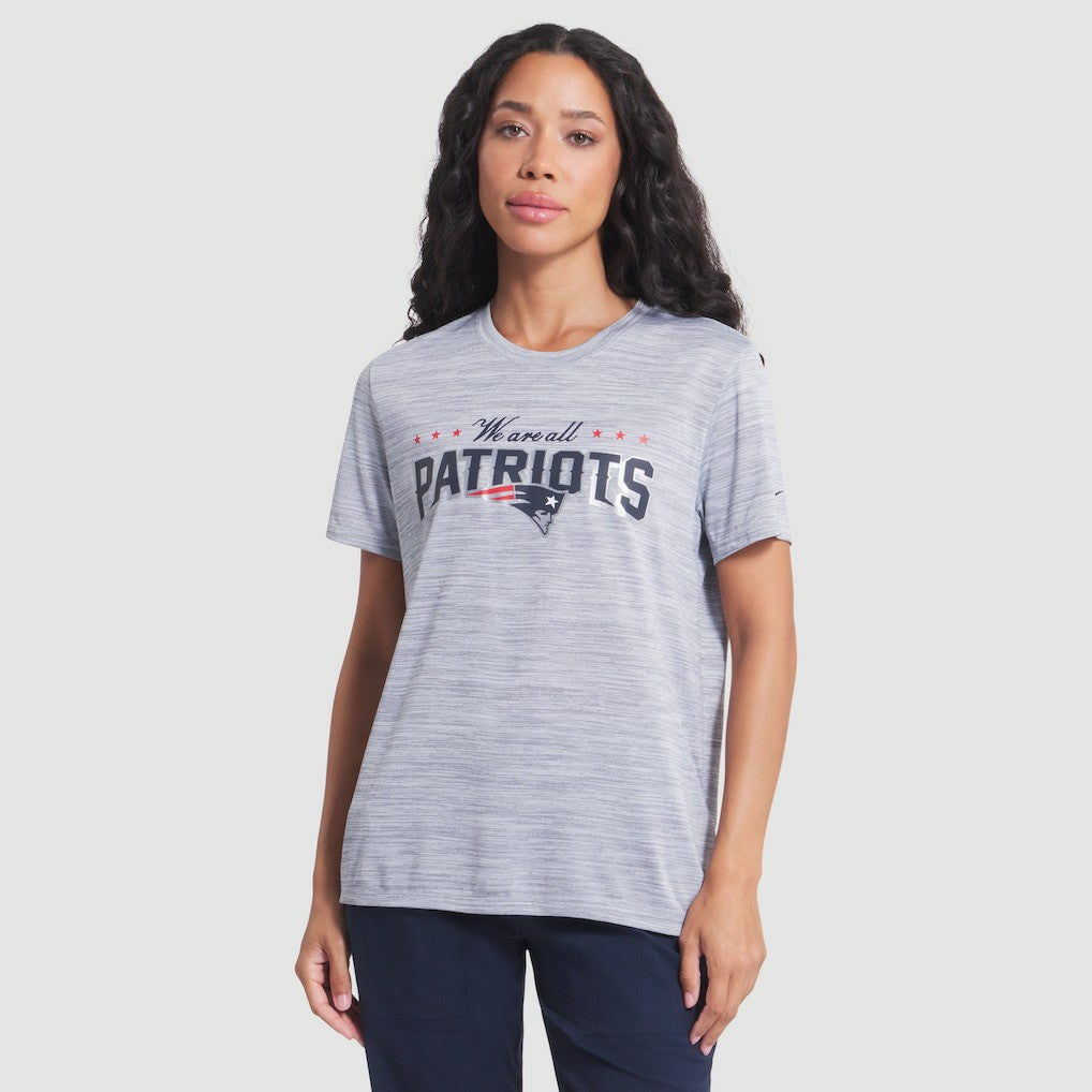 NFL New England Patriots Women's 2025 Rivalries Collection Sideline Velocity Dri-FIT T-Shirt