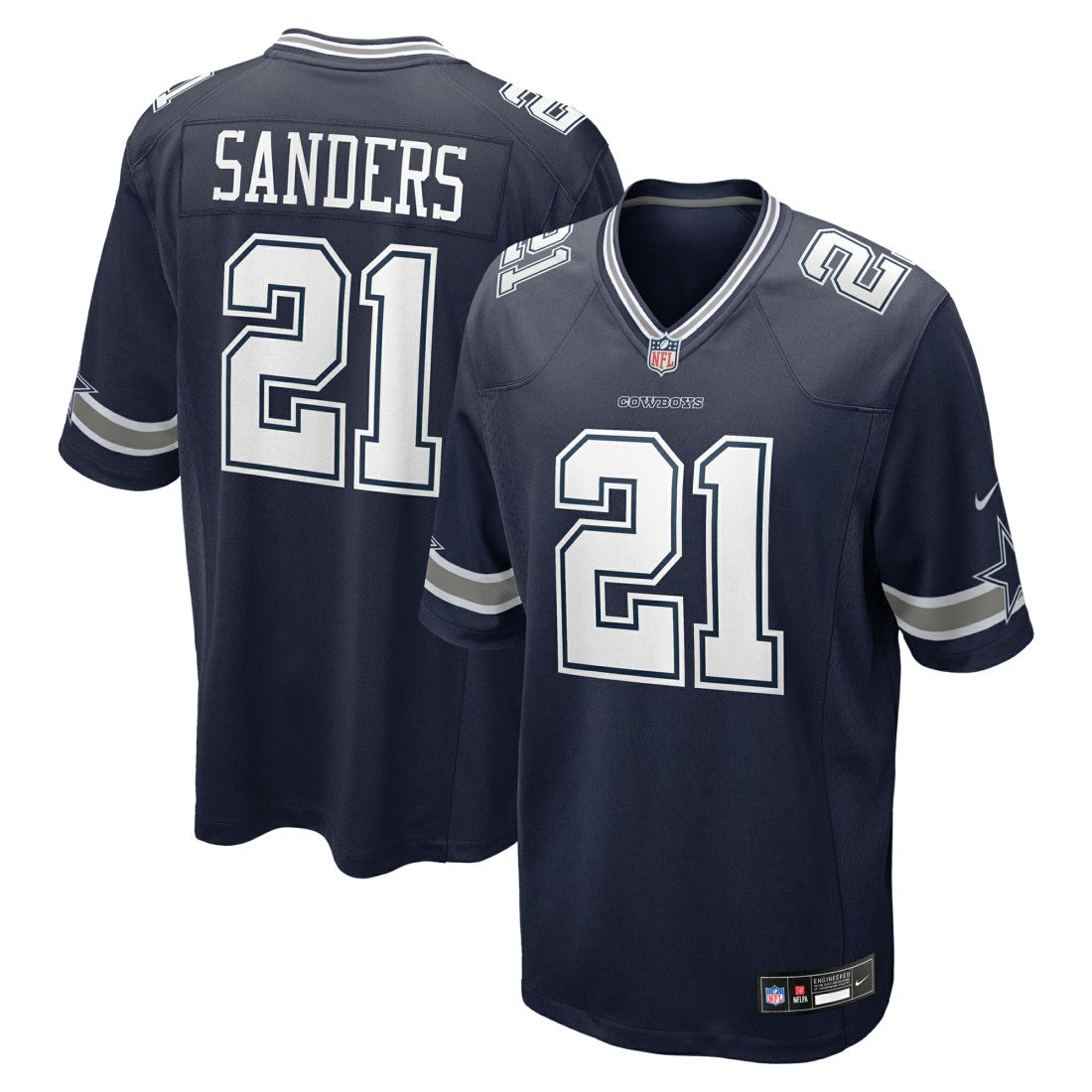 NFL Dallas Cowboys Deion Sanders  Team Retired Player Game Jersey