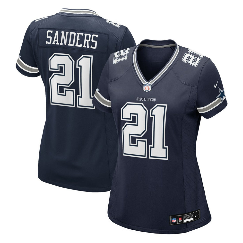 NFL Dallas Cowboys Deion Sanders  Women's Team Retired Player Game Jersey