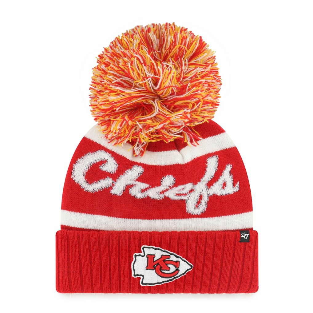 NFL Kansas City Chiefs '47 Women's Spirited Cuffed Knit Hat with Pom