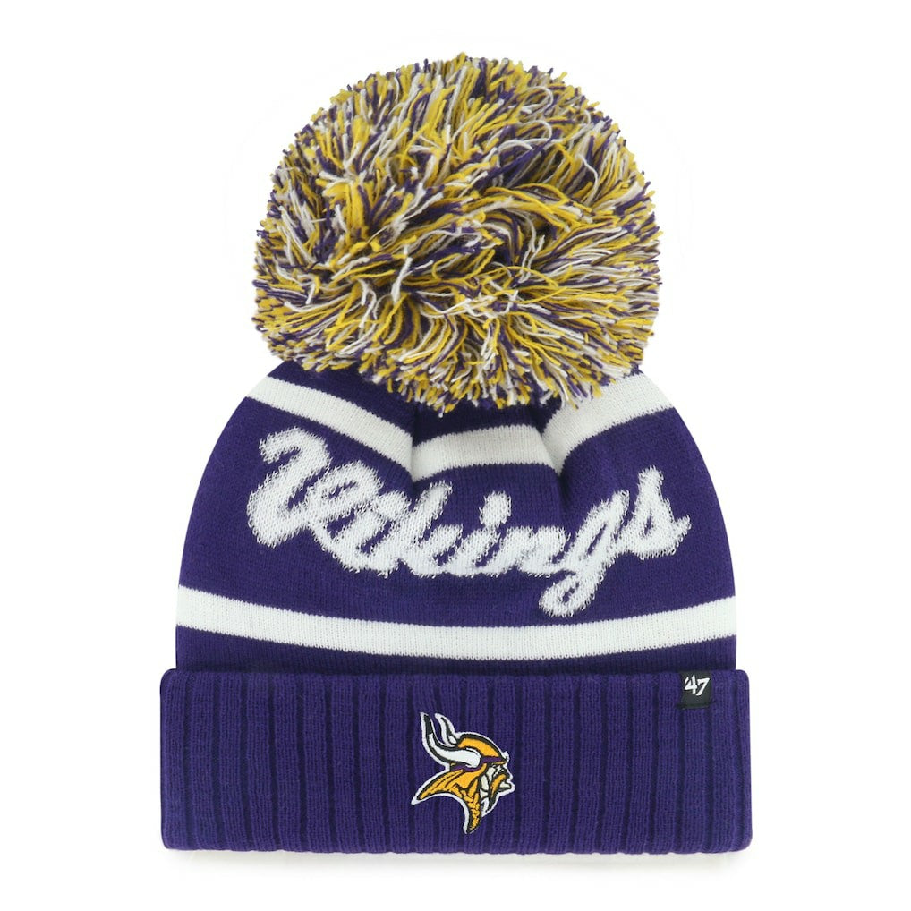 NFL Minnesota Vikings '47 Women's Spirited Cuffed Knit Hat with Pom