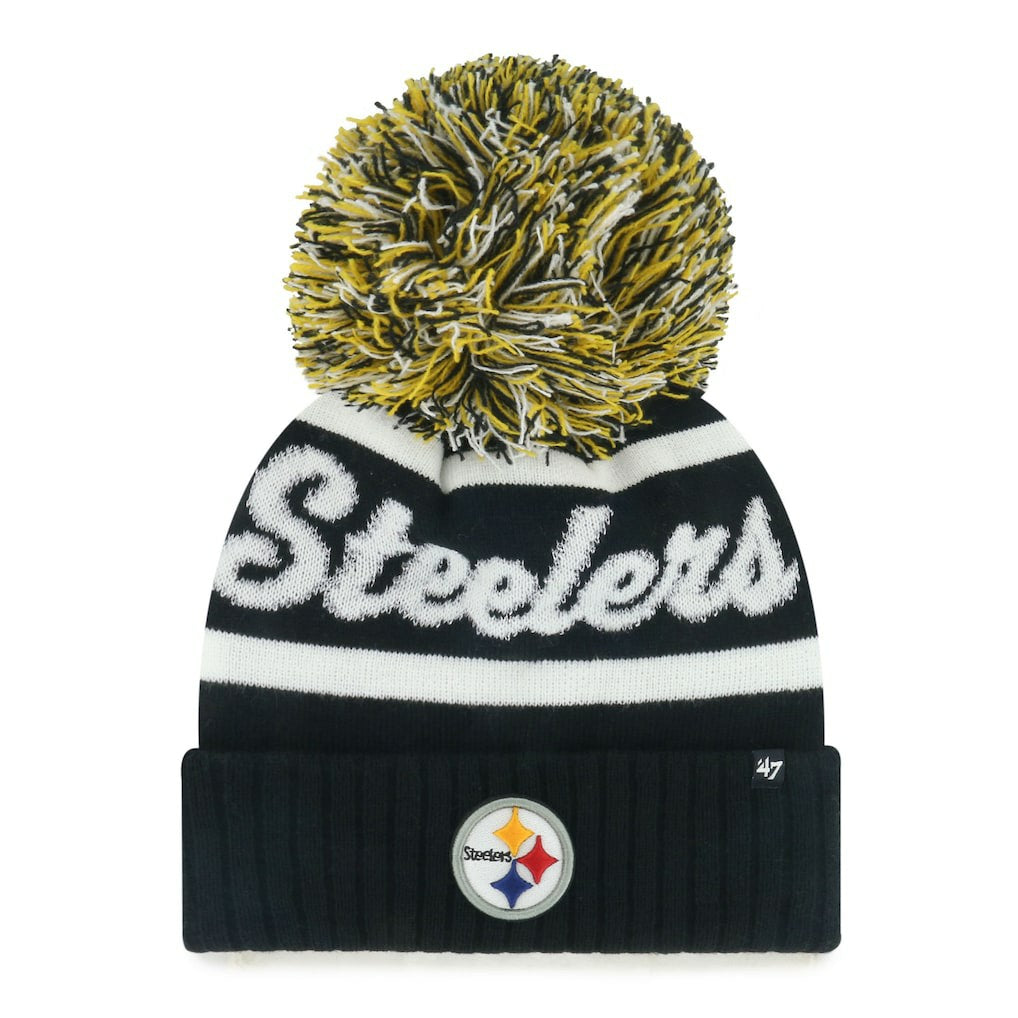 NFL Pittsburgh Steelers '47 Women's Spirited Cuffed Knit Hat with Pom