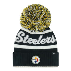 NFL Pittsburgh Steelers '47 Women's Spirited Cuffed Knit Hat with Pom