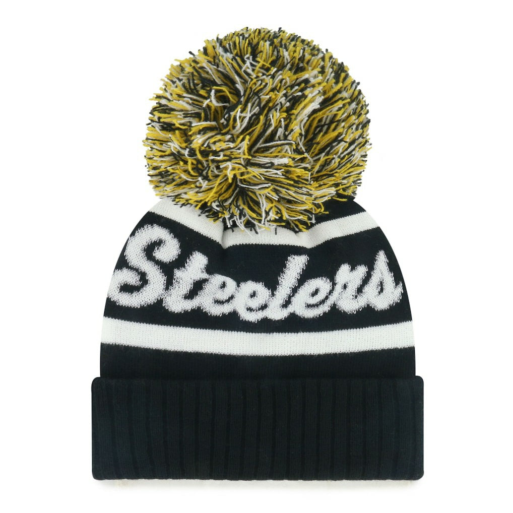 NFL Pittsburgh Steelers '47 Women's Spirited Cuffed Knit Hat with Pom