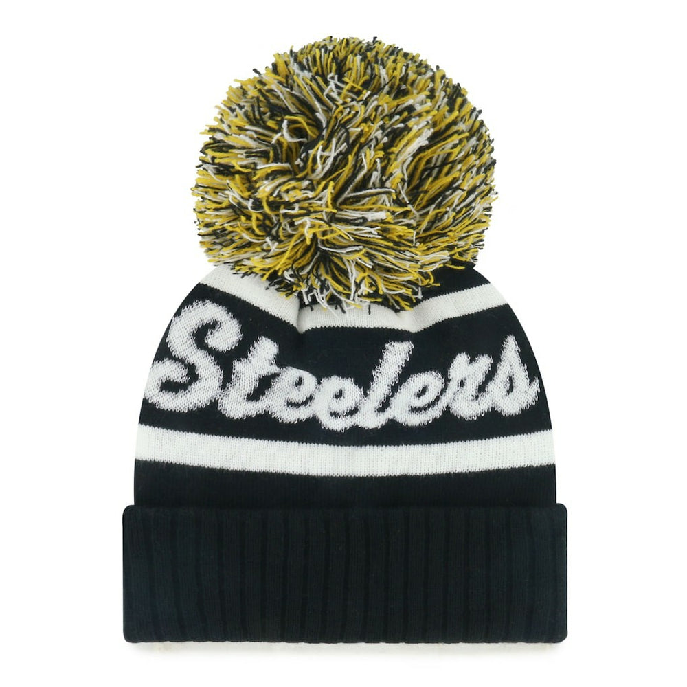 NFL Pittsburgh Steelers '47 Women's Spirited Cuffed Knit Hat with Pom