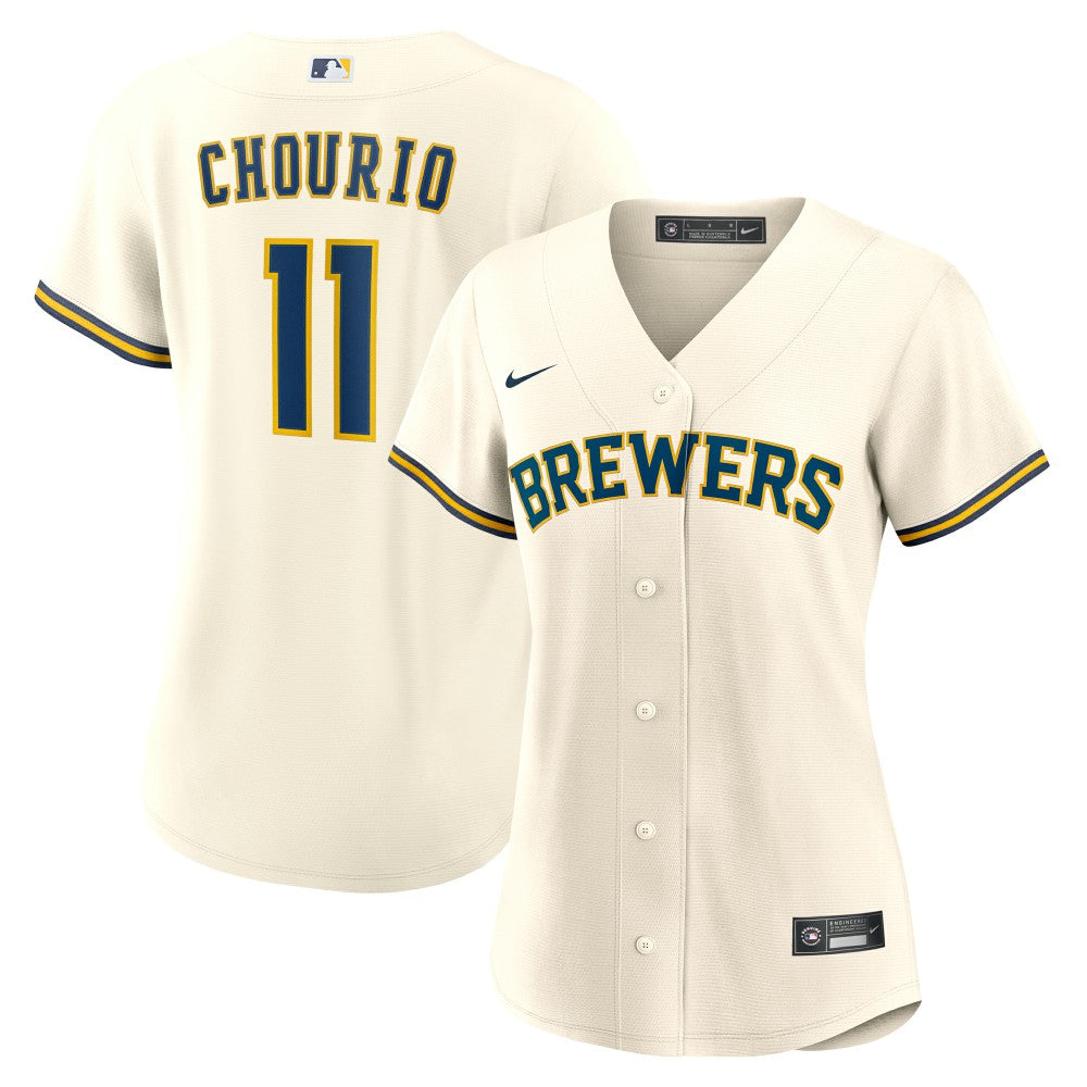 Jackson Chourio Milwaukee Brewers Women's Home Replica Jersey - Cream | Nike