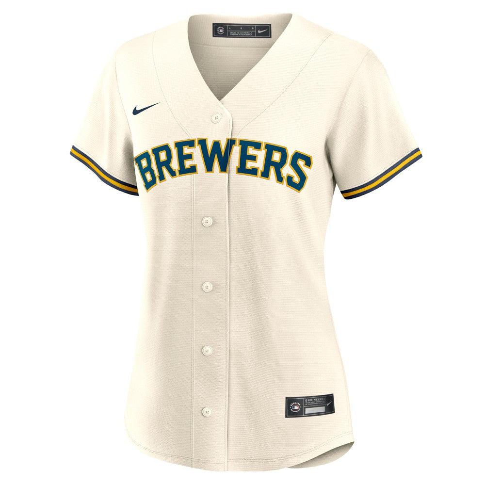 Jackson Chourio Milwaukee Brewers Women's Home Replica Jersey - Cream | Nike