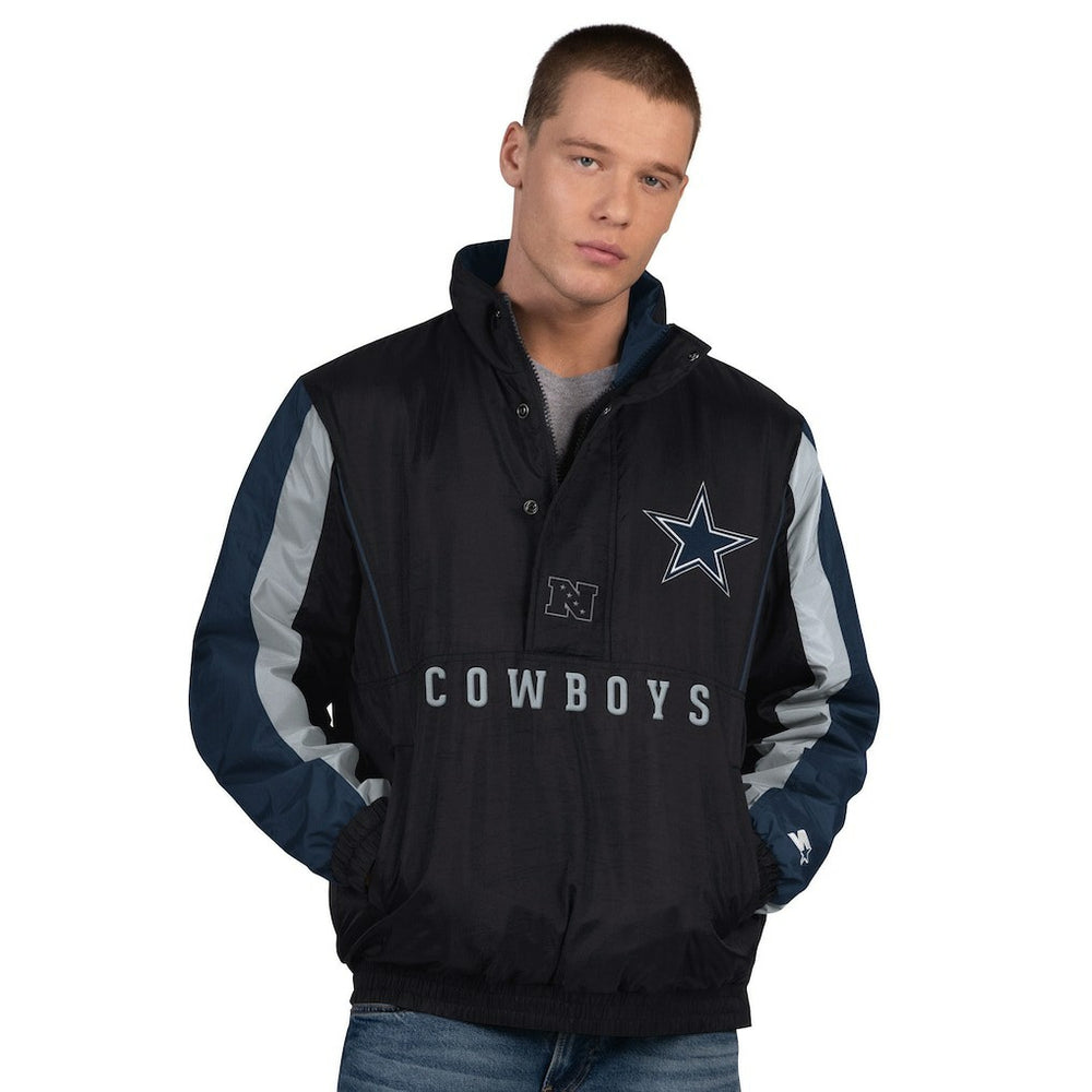 NFL Dallas Cowboys Starter Thursday Night Gridiron Vintage Logo Half-Zip Jacket