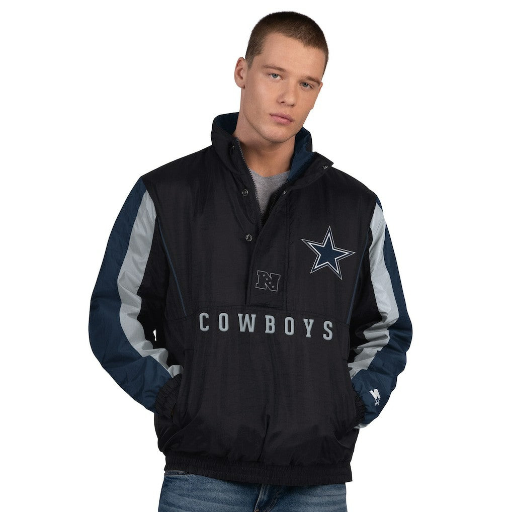 NFL Dallas Cowboys Starter Thursday Night Gridiron Vintage Logo Half-Zip Jacket