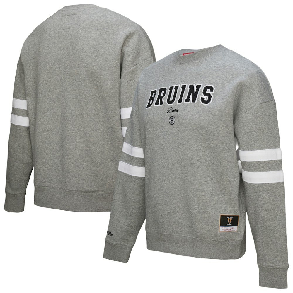 Boston Bruins Mitchell & Ness Women's Logo Lightweight Pullover Sweatshirt