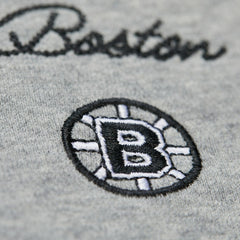 Boston Bruins Mitchell & Ness Women's Logo Lightweight Pullover Sweatshirt