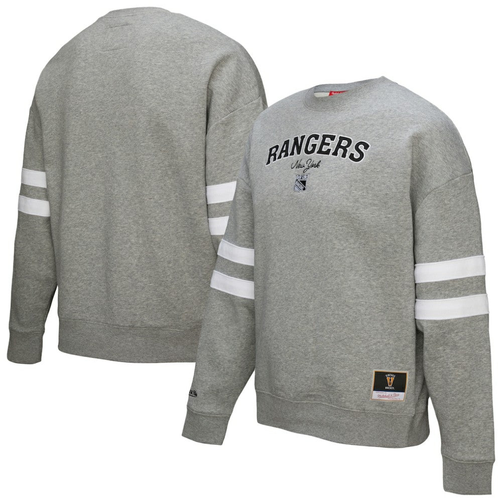 New York Rangers Mitchell & Ness Women's Logo Lightweight Pullover Sweatshirt