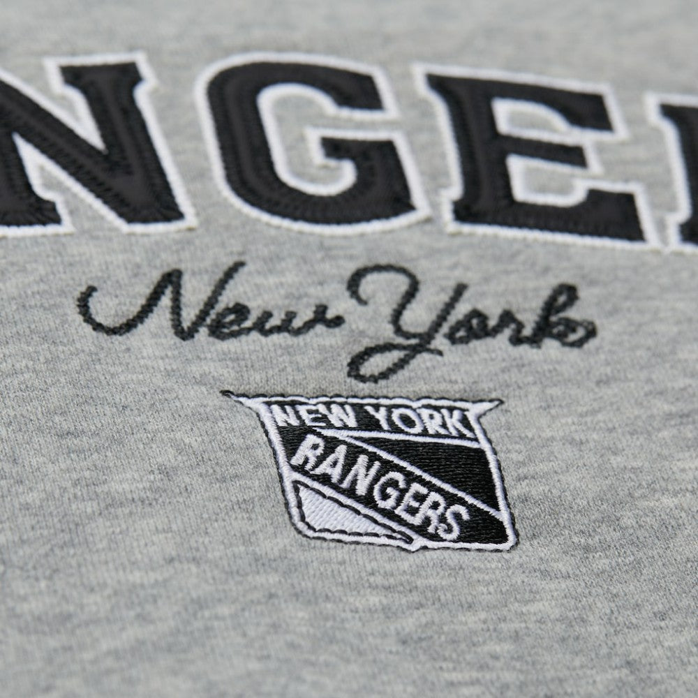 New York Rangers Mitchell & Ness Women's Logo Lightweight Pullover Sweatshirt