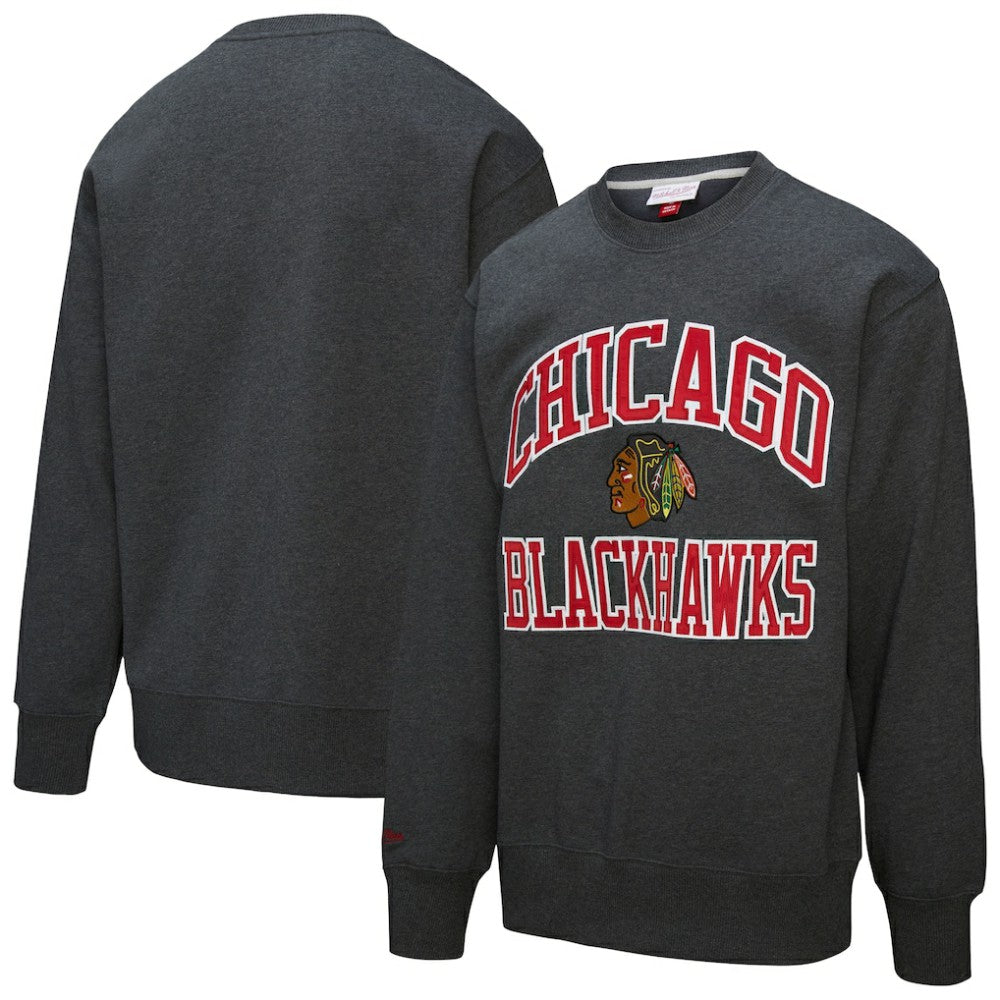 Chicago Blackhawks Mitchell & Ness Playoff Win Fleece Pullover Sweatshirt