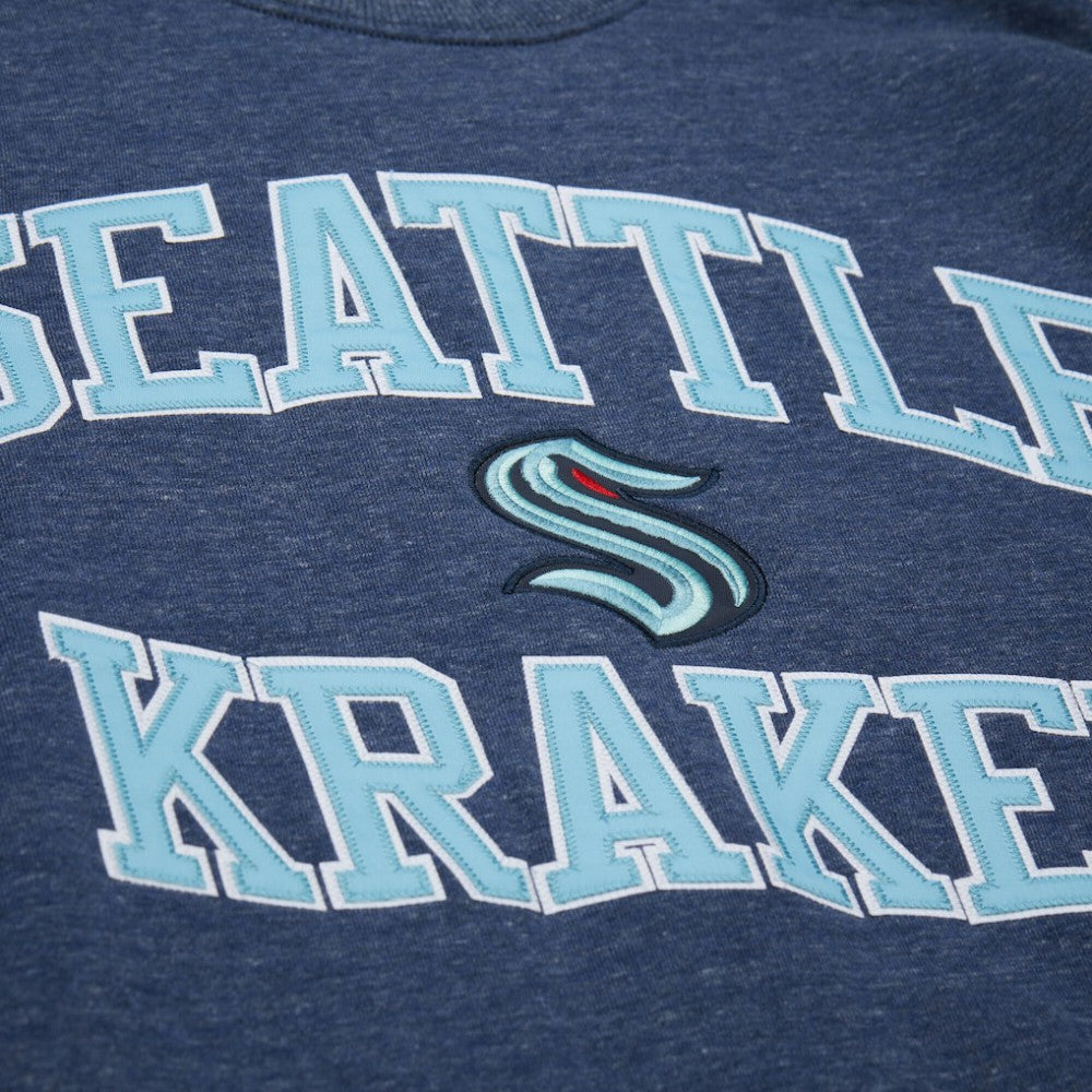 Seattle Kraken Mitchell & Ness Playoff Win Fleece Pullover Sweatshirt
