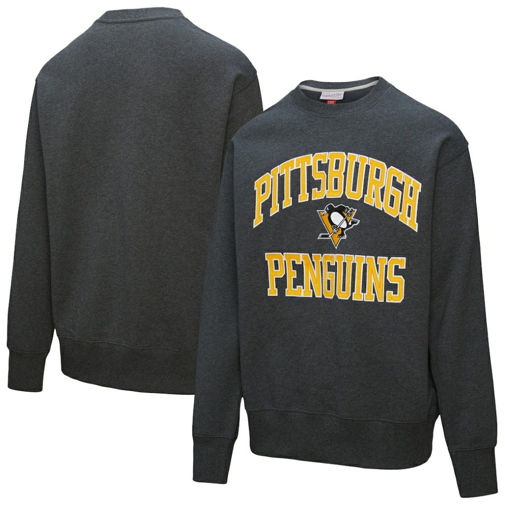 Pittsburgh Penguins Mitchell & Ness Playoff Win Fleece Pullover Sweatshirt