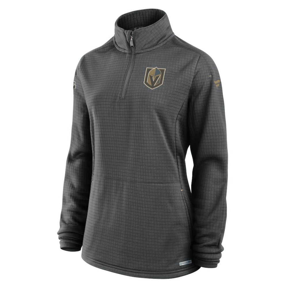 Vegas Golden Knights Fanatics Women's Authentic Pro Rink Quarter-Zip Pullover
