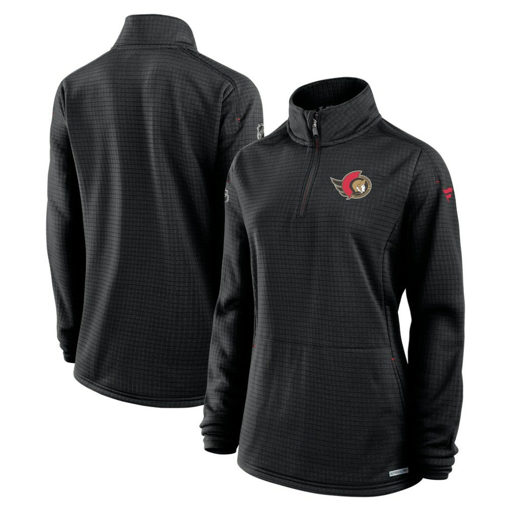Ottawa Senators Fanatics Women's Authentic Pro Rink Quarter-Zip Pullover