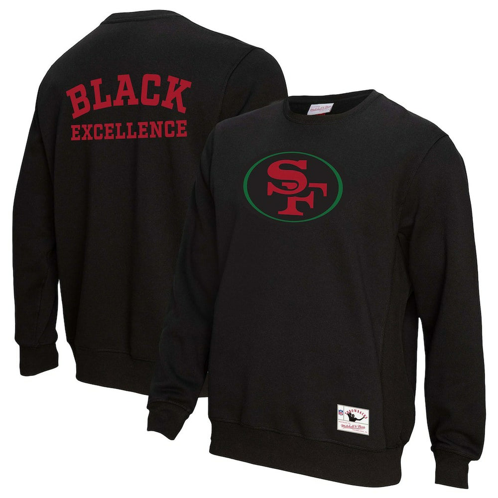 NFL San Francisco 49ers Unisex Black Excellence Collection Icon Pullover Sweatshirt
